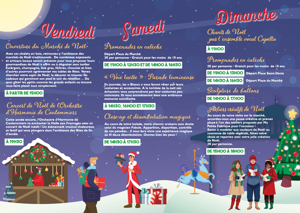 Programme du marché de Noël Coulommiers