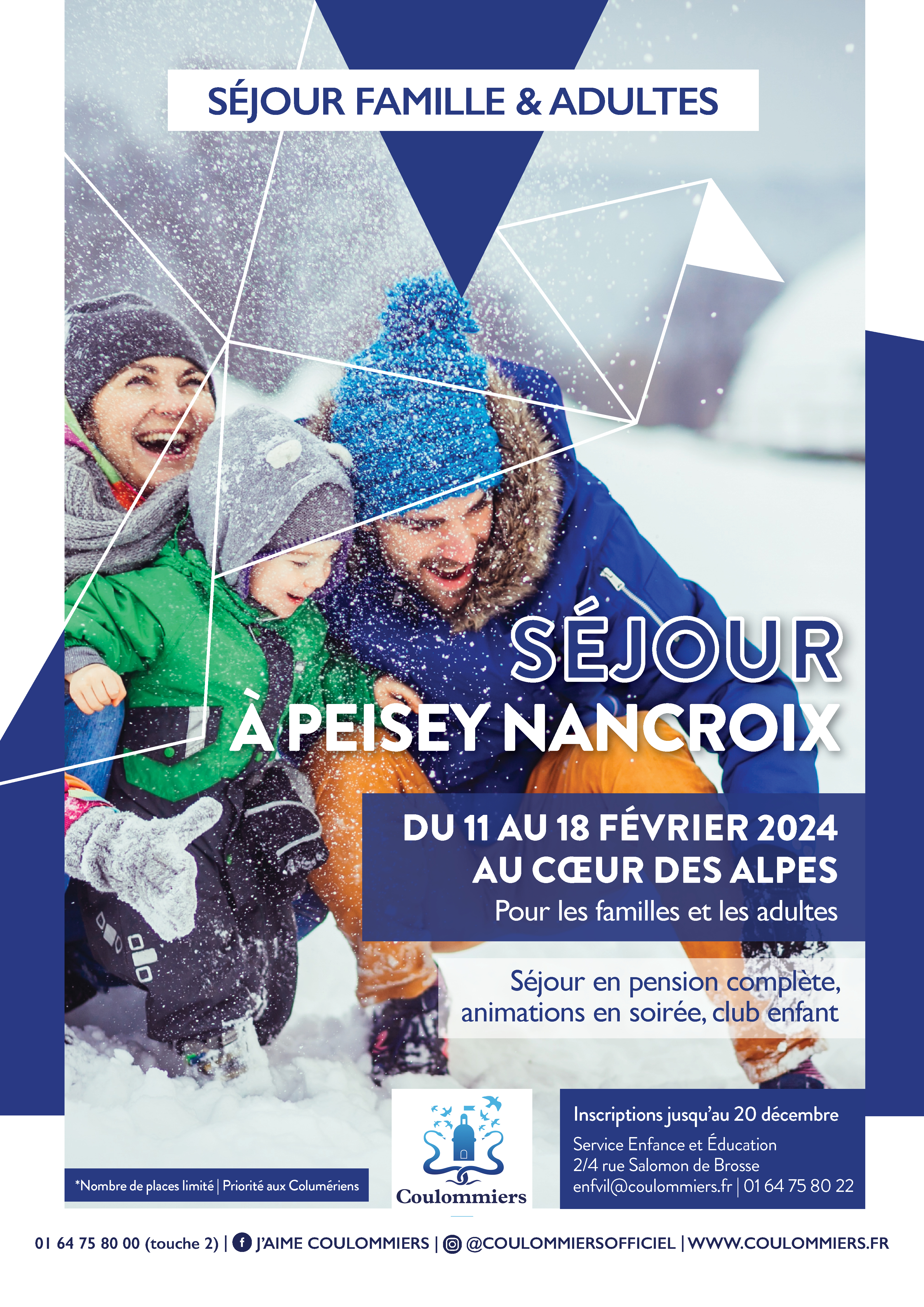 Affiche séjour famille et adultes - Hiver 2024